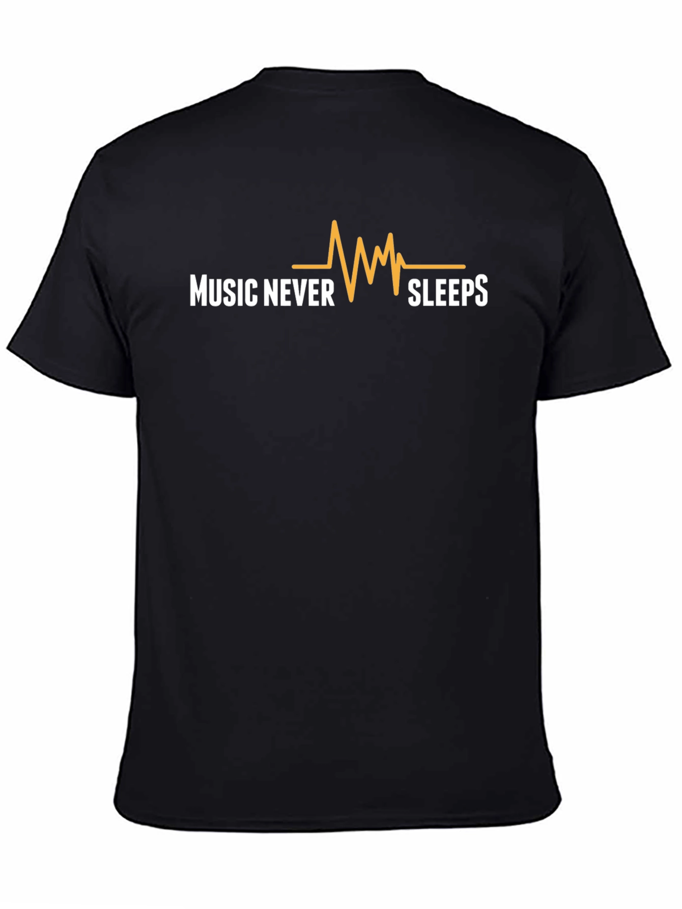 Music Never Sleeps Graphic Tee - Black