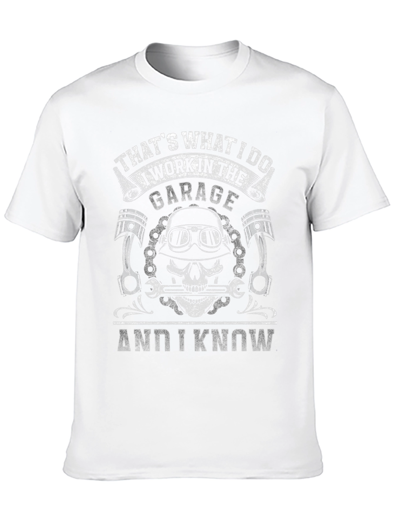 Garage Worker T-Shirt - Skull Design