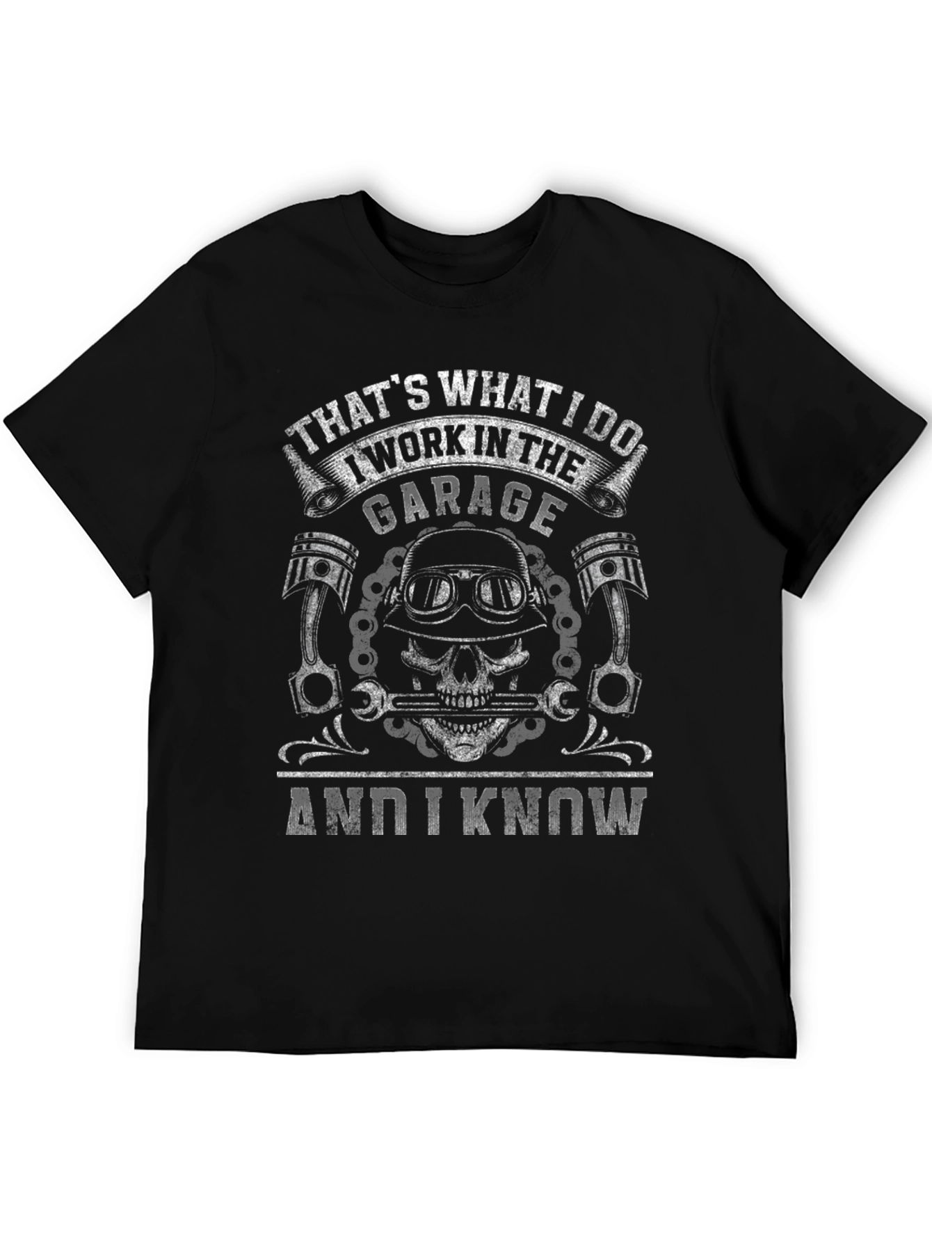 Garage Worker T-Shirt - Skull Design