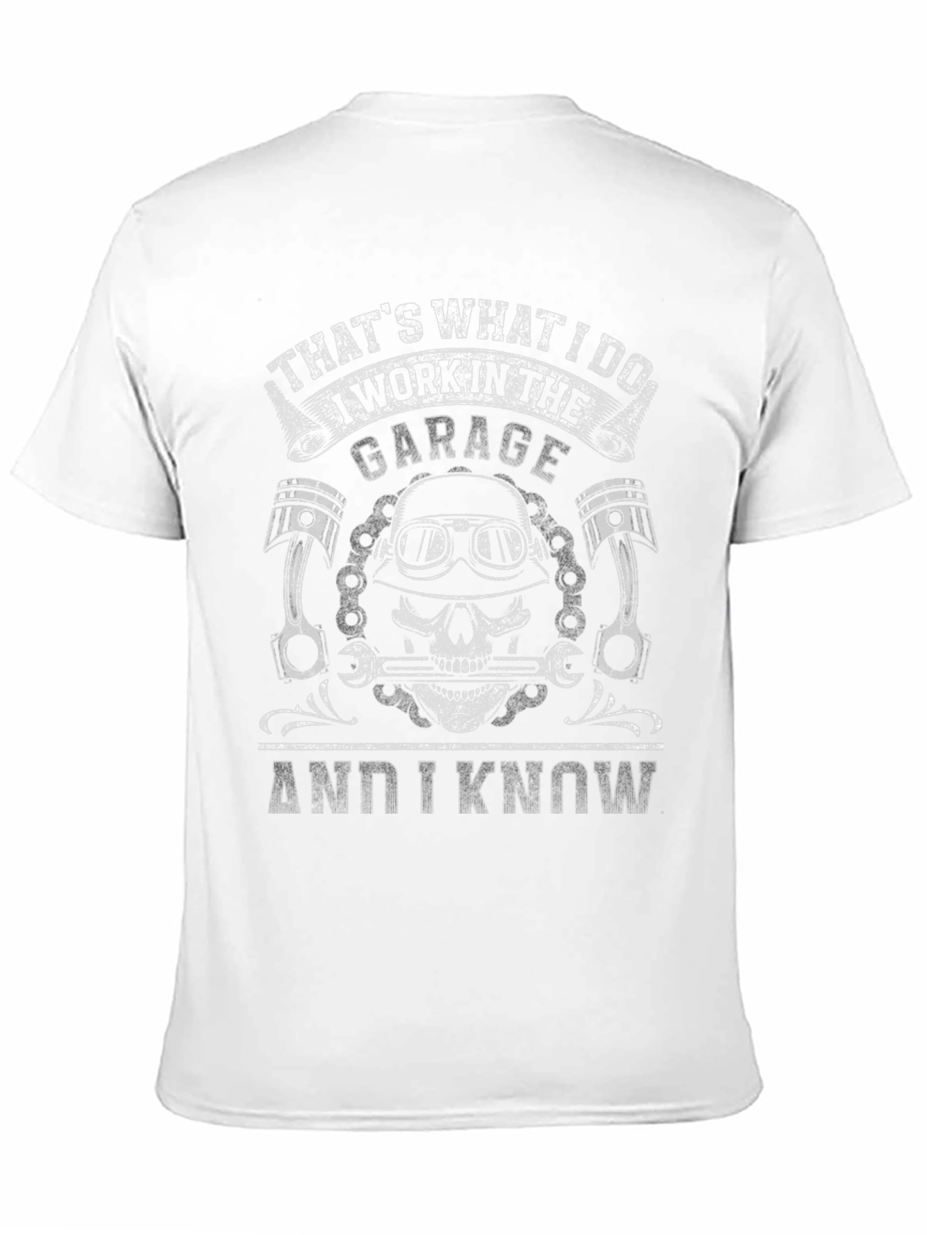 Garage Worker T-Shirt - Skull Design