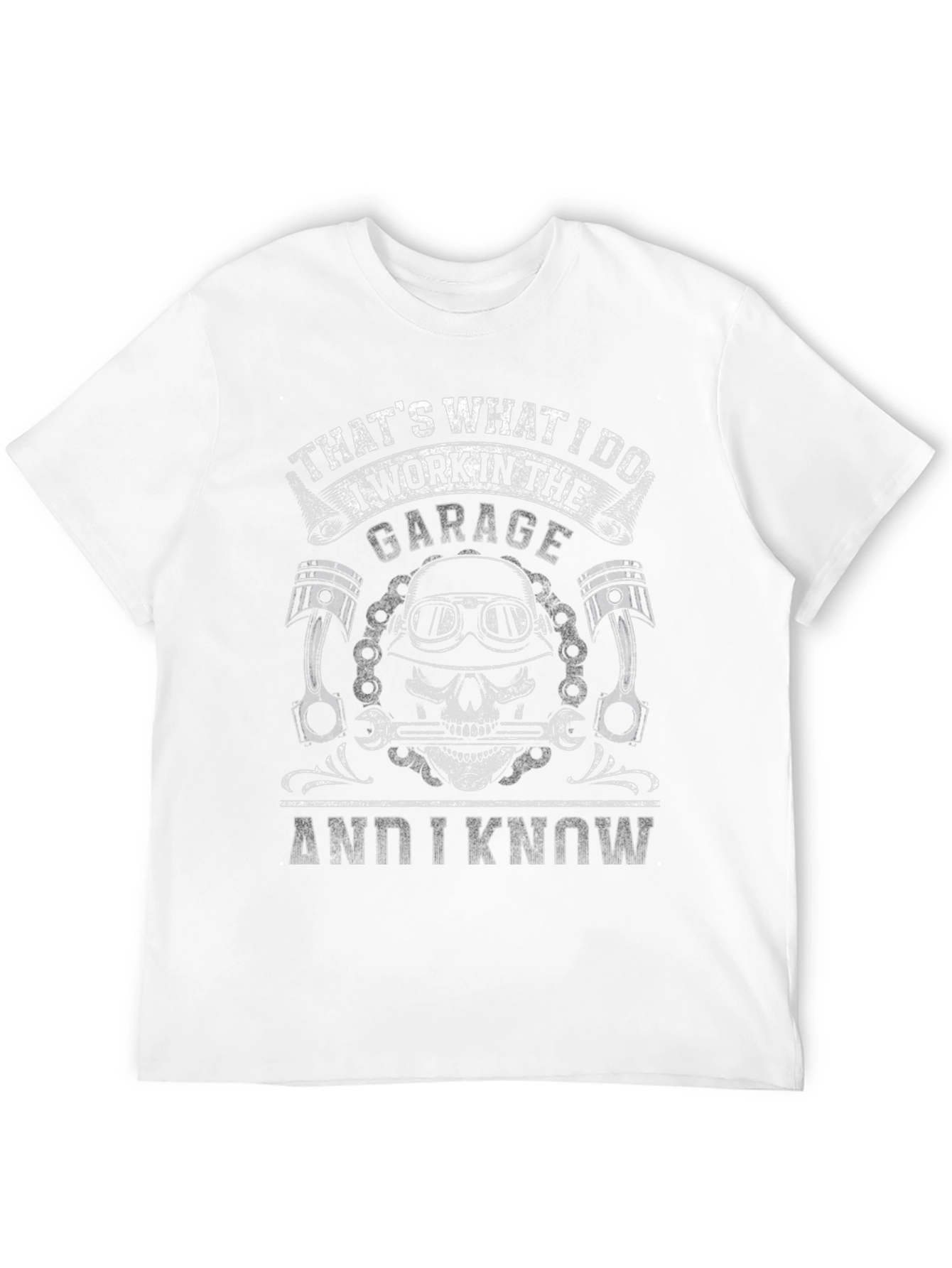 Garage Worker T-Shirt - Skull Design