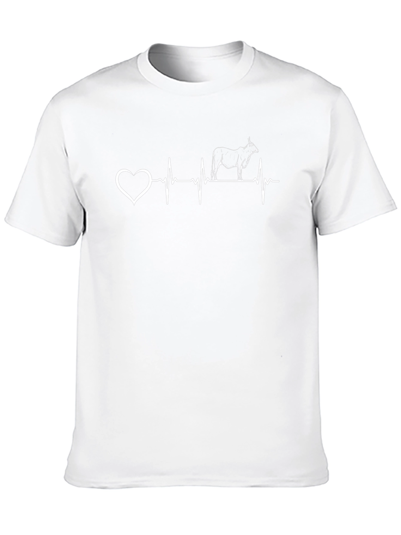 Bull Heartbeat Graphic Tee - Black Cotton