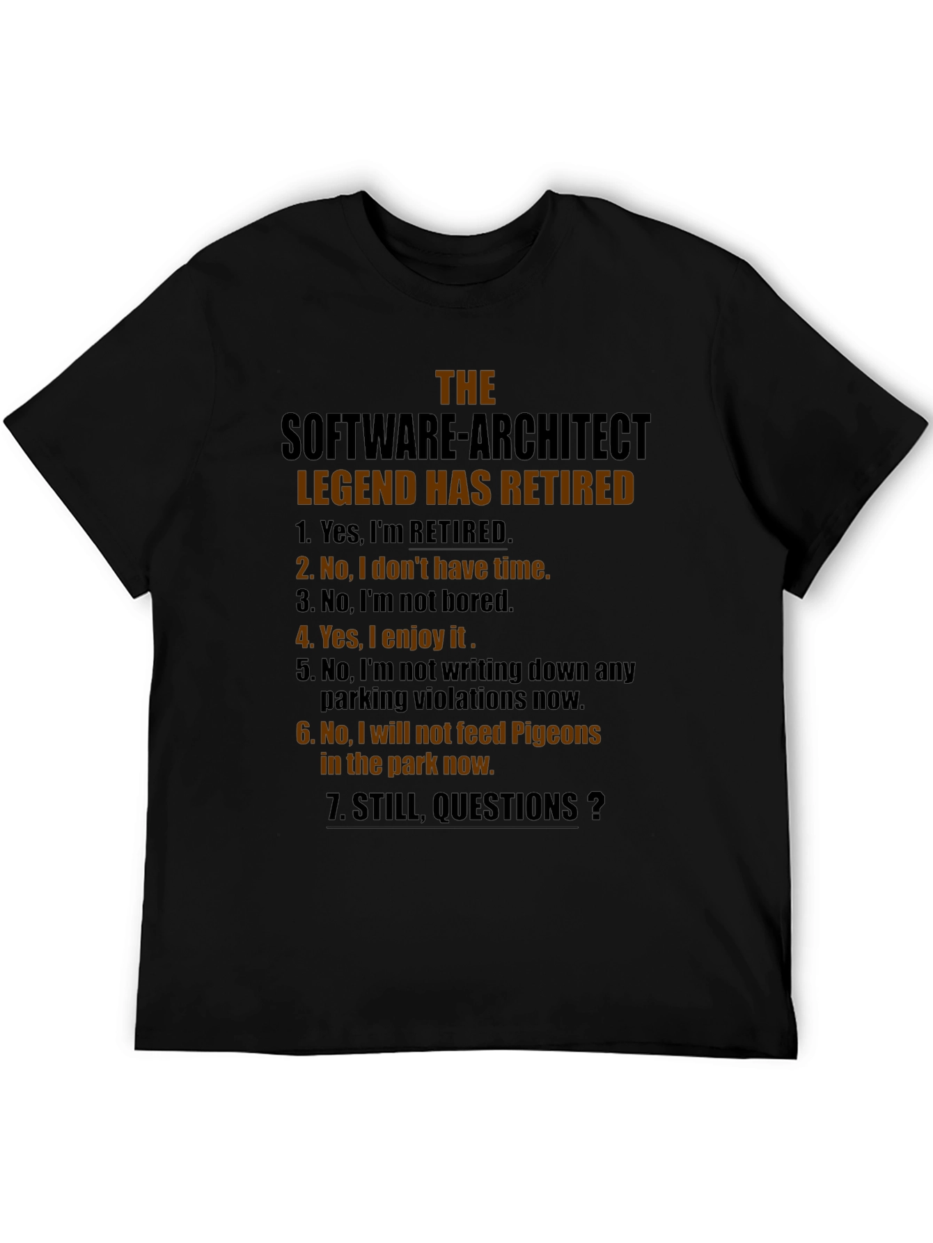 Retired Software Architect Graphic T-Shirt