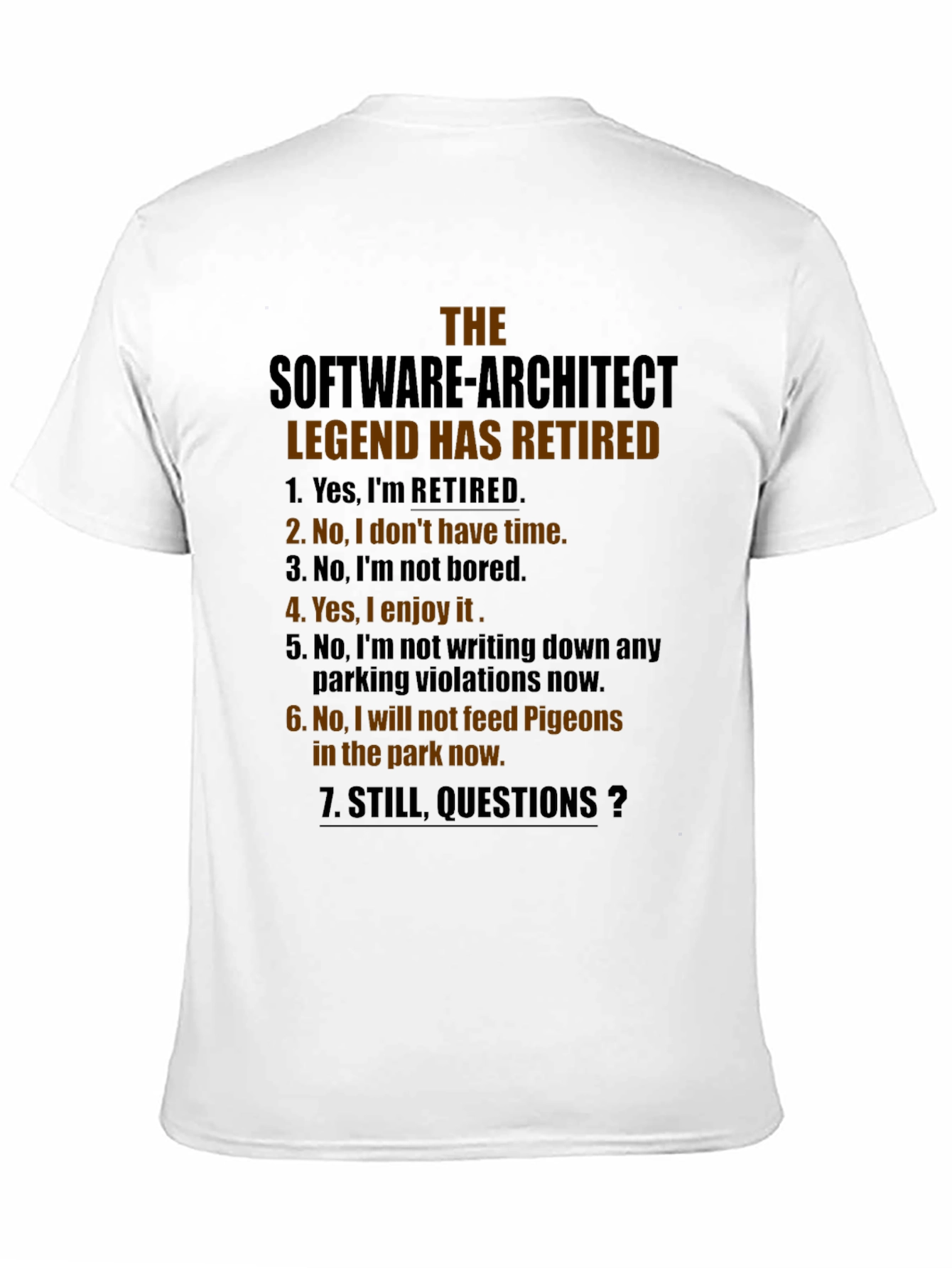 Retired Software Architect Graphic T-Shirt