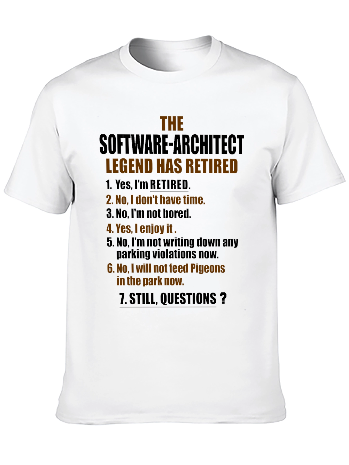 Retired Software Architect Graphic T-Shirt