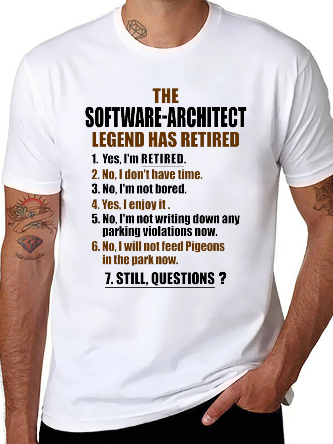 Retired Software Architect Graphic T-Shirt