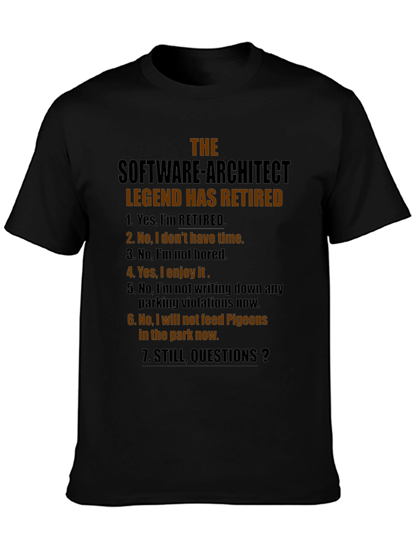 Retired Software Architect Graphic T-Shirt