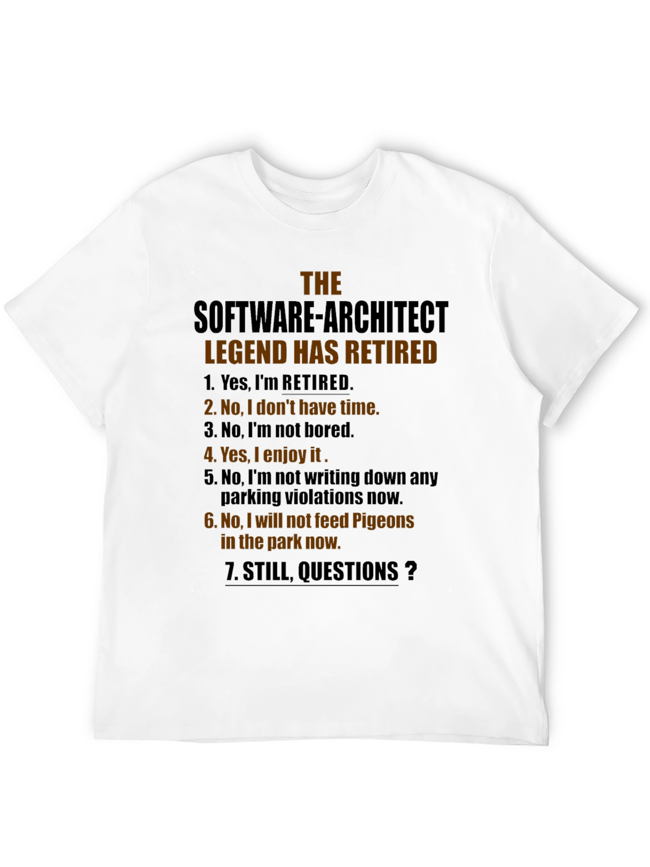 Retired Software Architect Graphic T-Shirt