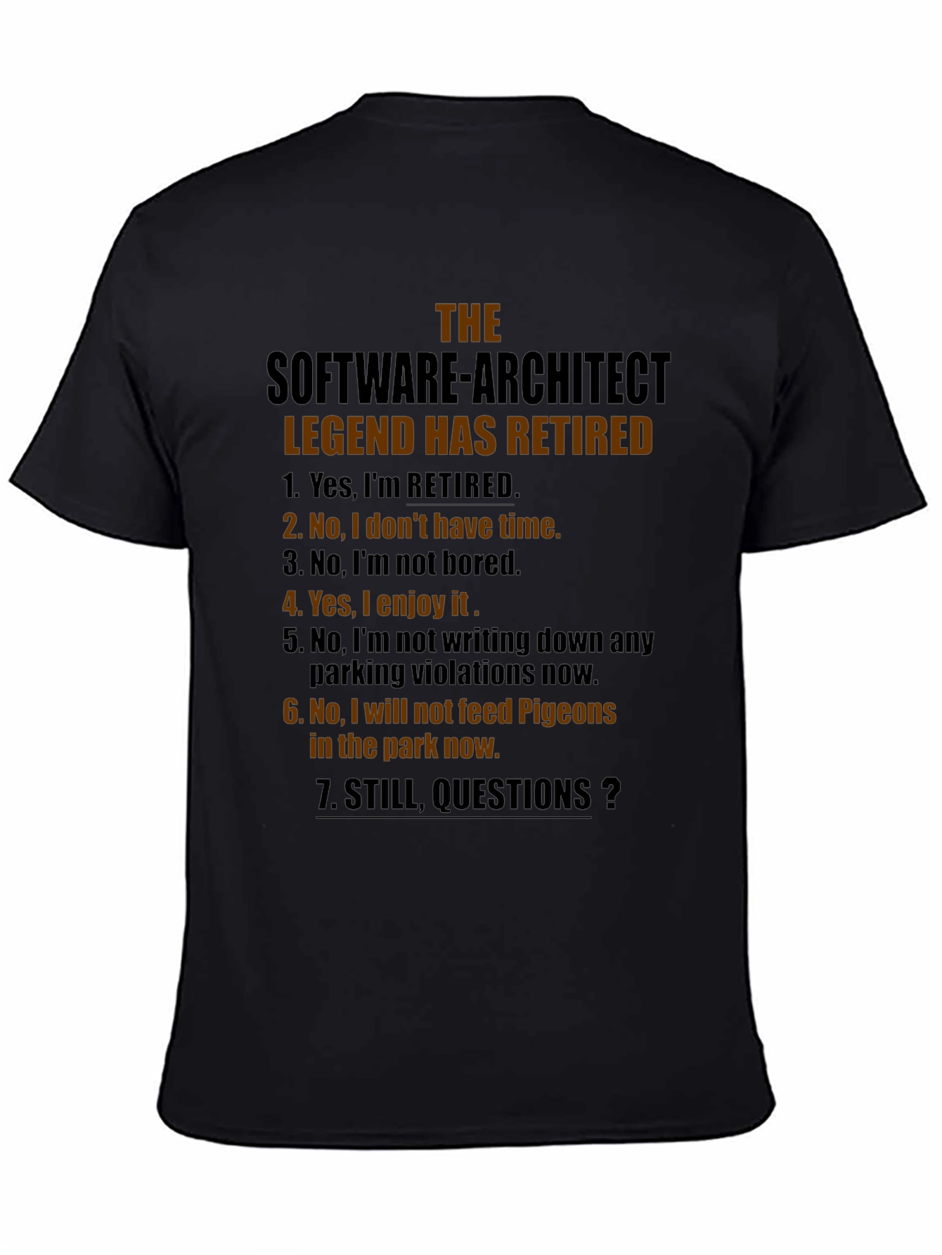 Retired Software Architect Graphic T-Shirt