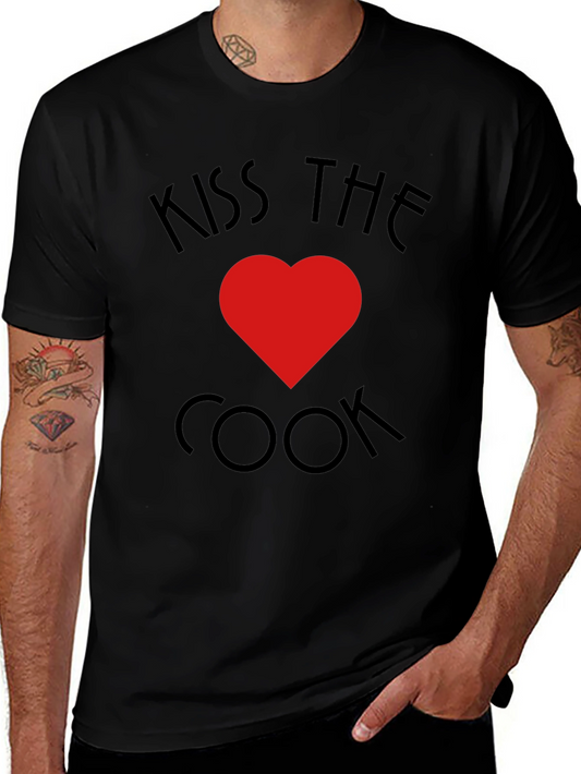 Kiss The Cook T-Shirt - Heart Design