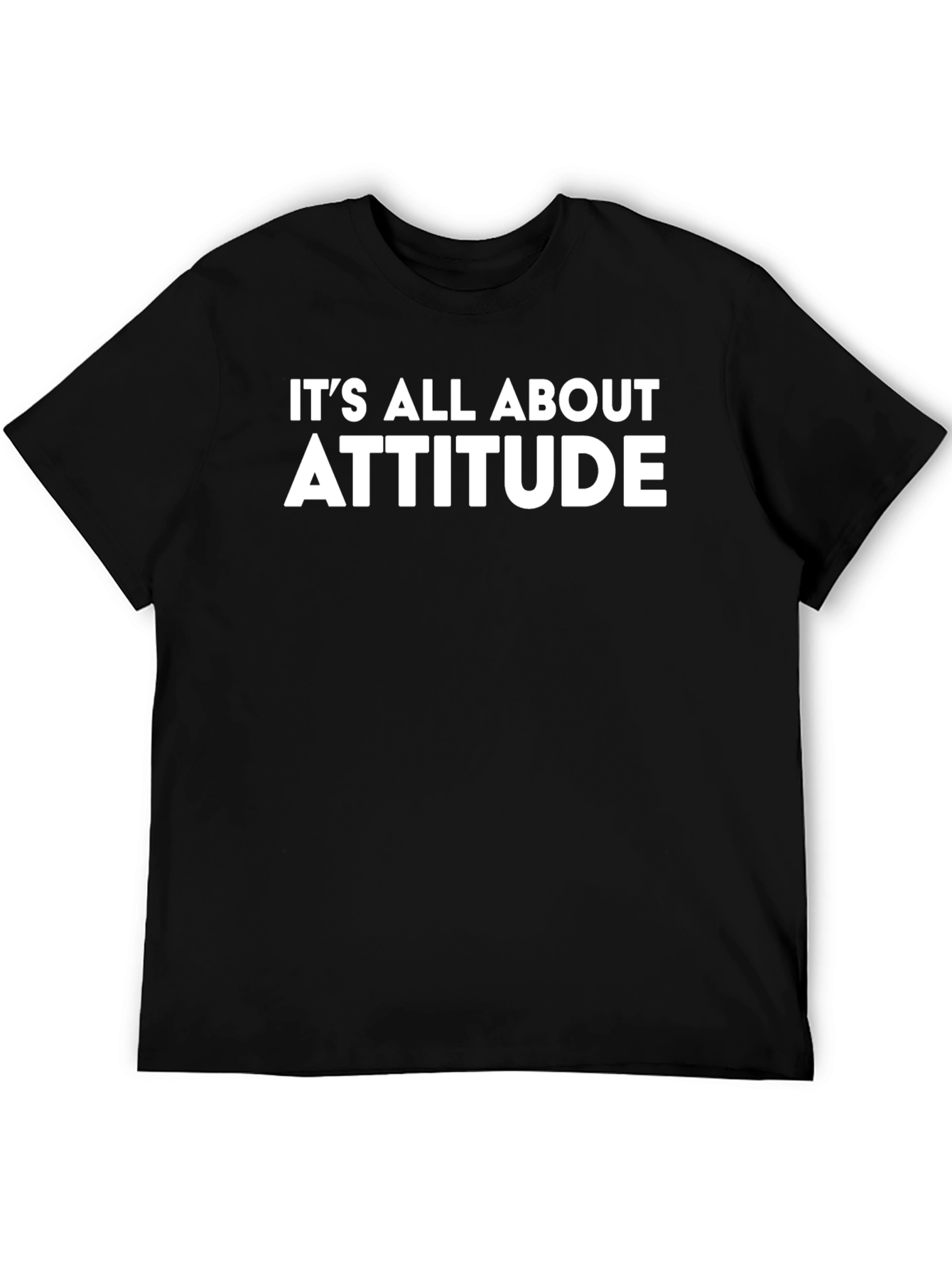 Attitude Black T-Shirt - Mens Fashion