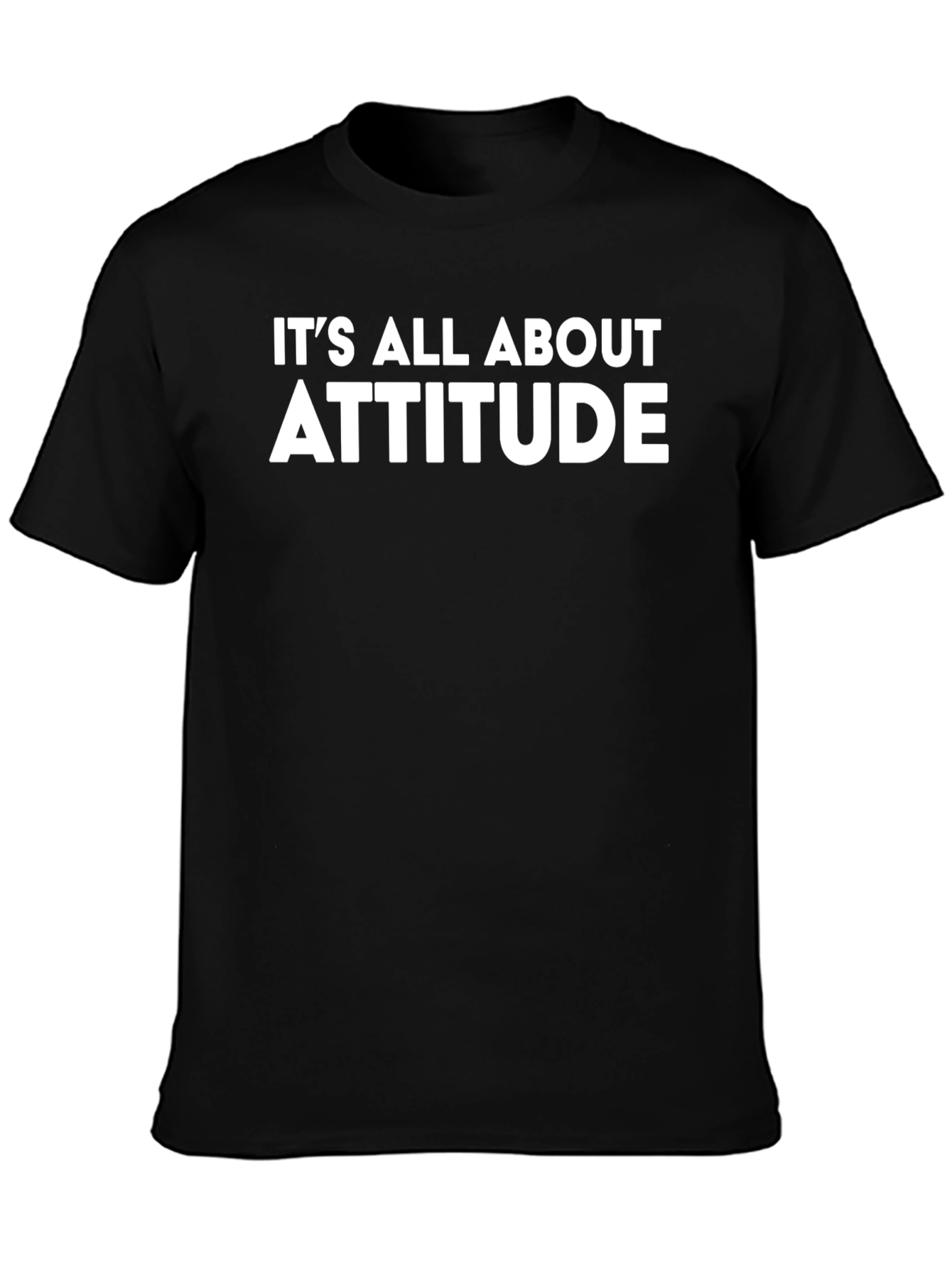 Attitude Black T-Shirt - Mens Fashion
