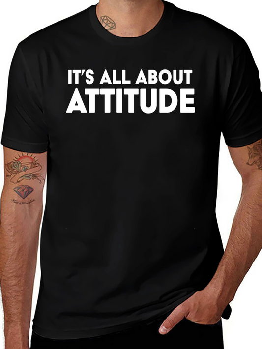 Attitude Black T-Shirt - Mens Fashion