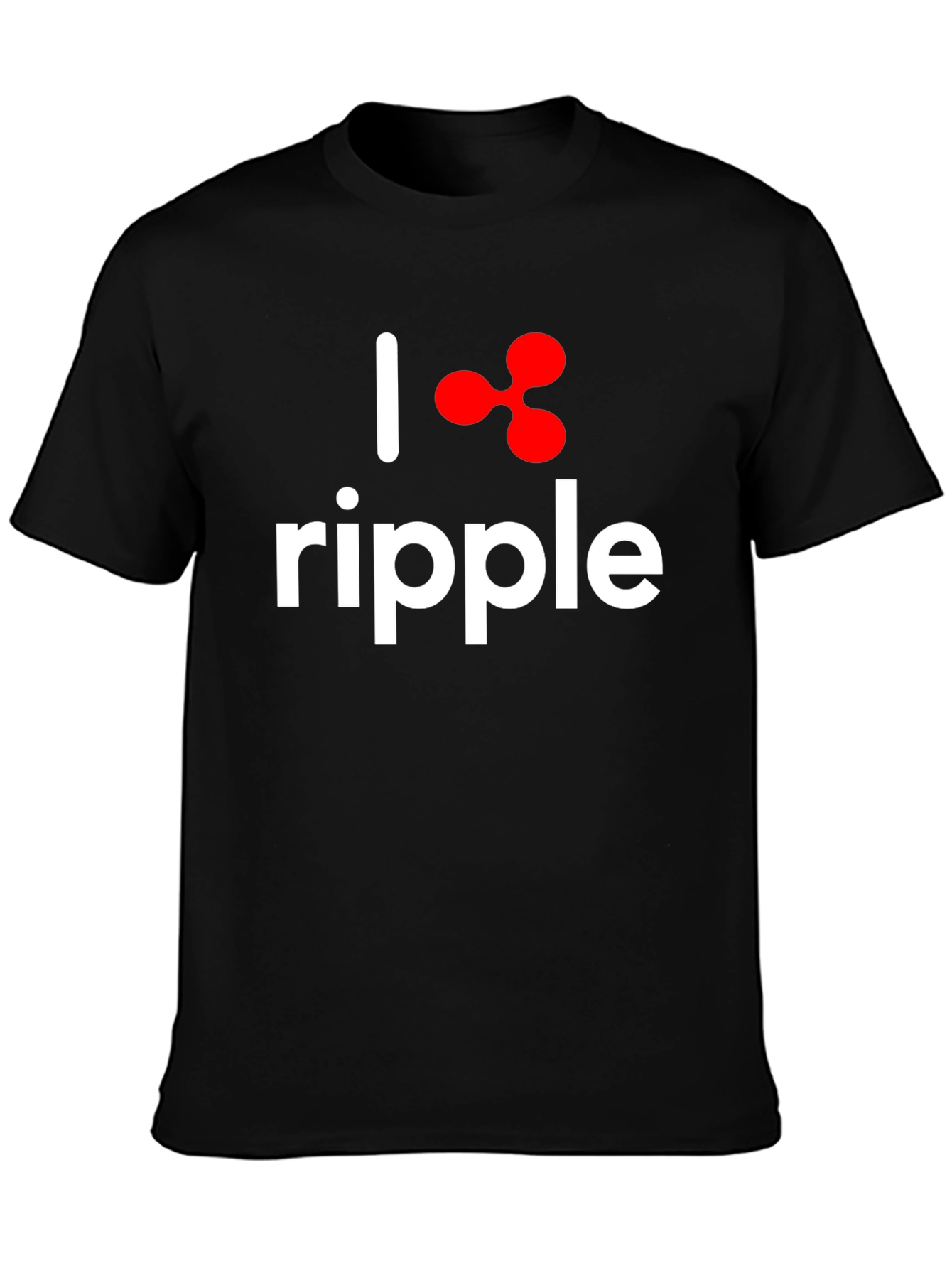 I Love Ripple Crypto Black T-Shirt