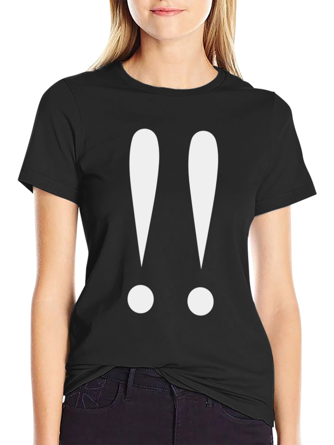 Exclamation Point Graphic Tee - Black