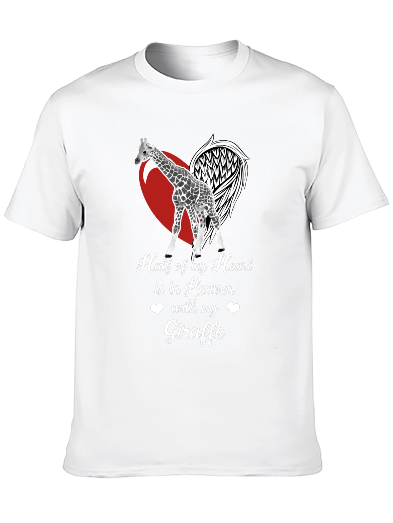 Giraffe in Heaven Memorial T-Shirt