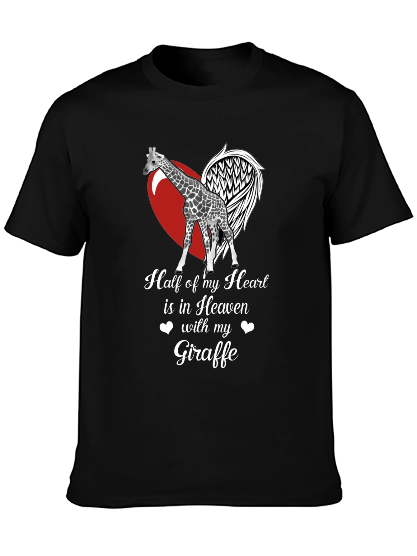 Giraffe in Heaven Memorial T-Shirt
