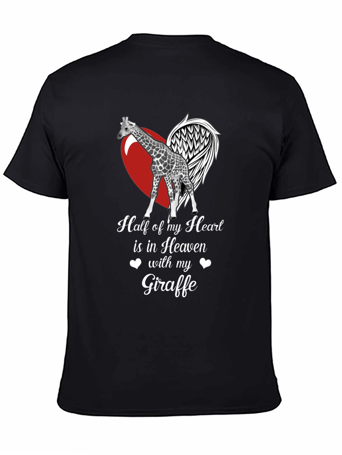 Giraffe in Heaven Memorial T-Shirt