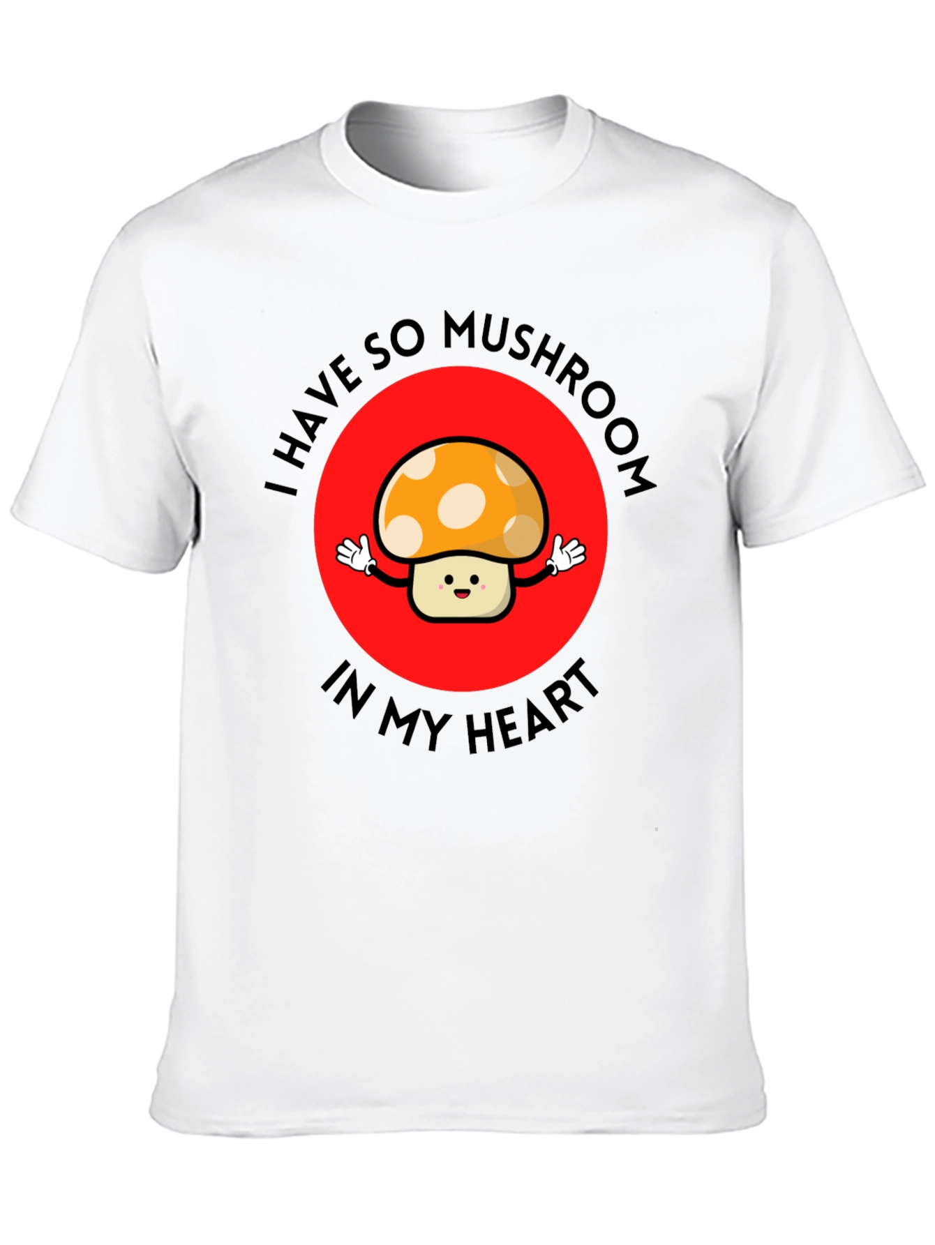 Mushroom Heart Graphic Tee - Cute & Playful T-Shirt