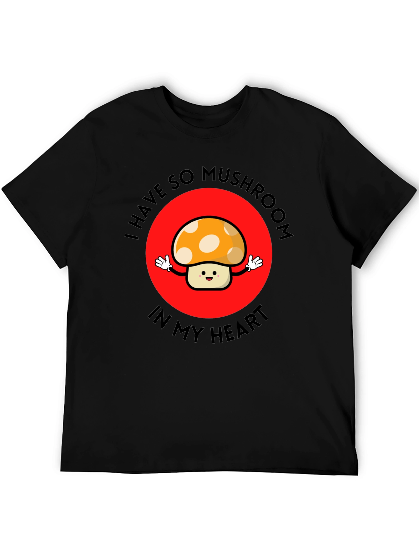 Mushroom Heart Graphic Tee - Cute & Playful T-Shirt