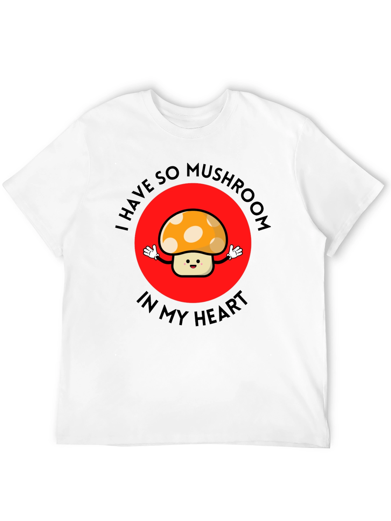 Mushroom Heart Graphic Tee - Cute & Playful T-Shirt