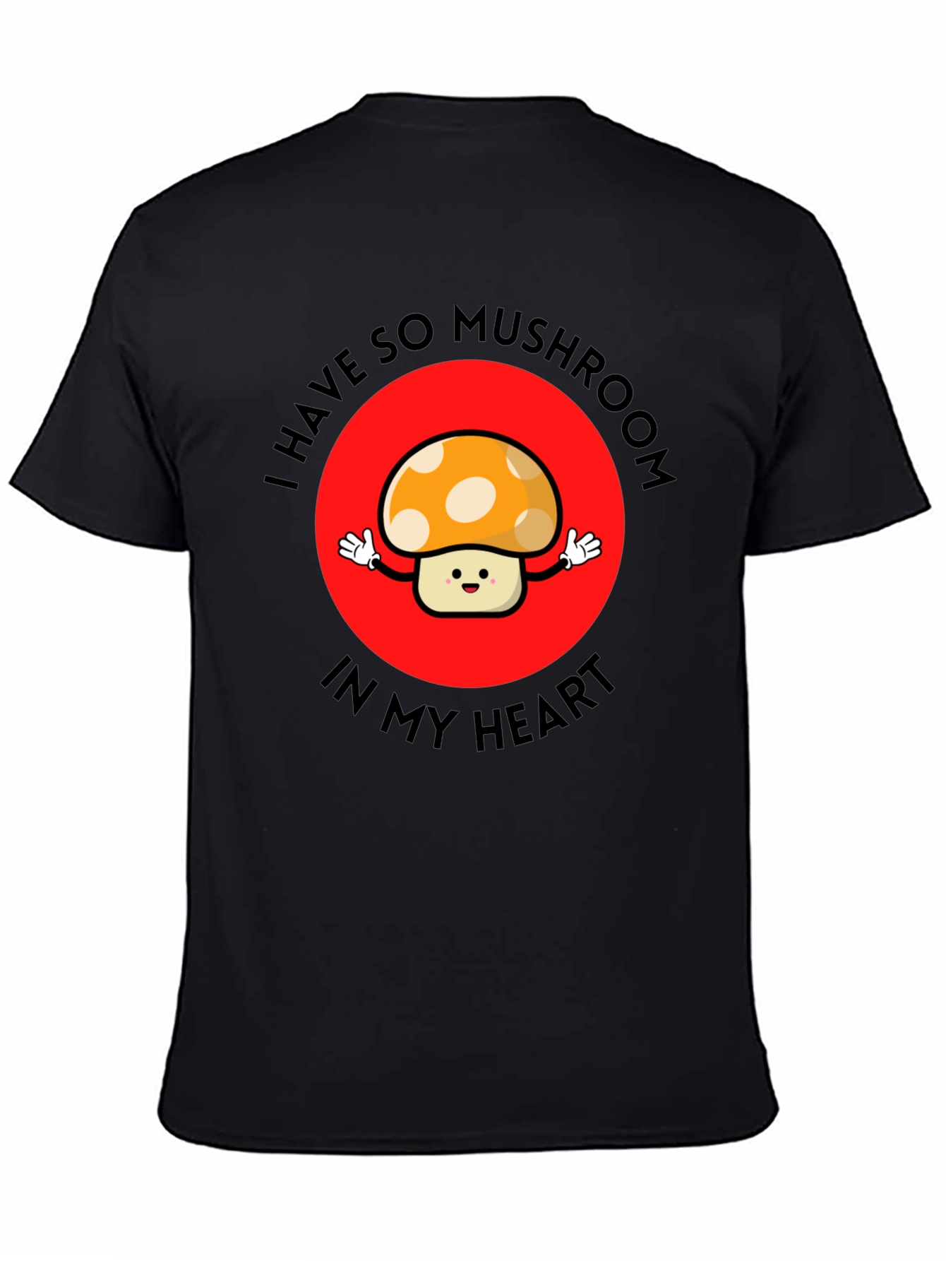 Mushroom Heart Graphic Tee - Cute & Playful T-Shirt