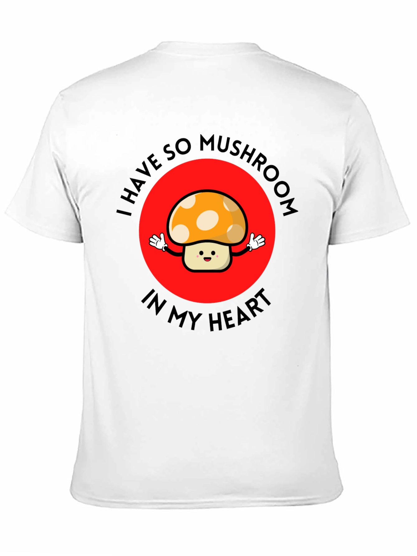 Mushroom Heart Graphic Tee - Cute & Playful T-Shirt