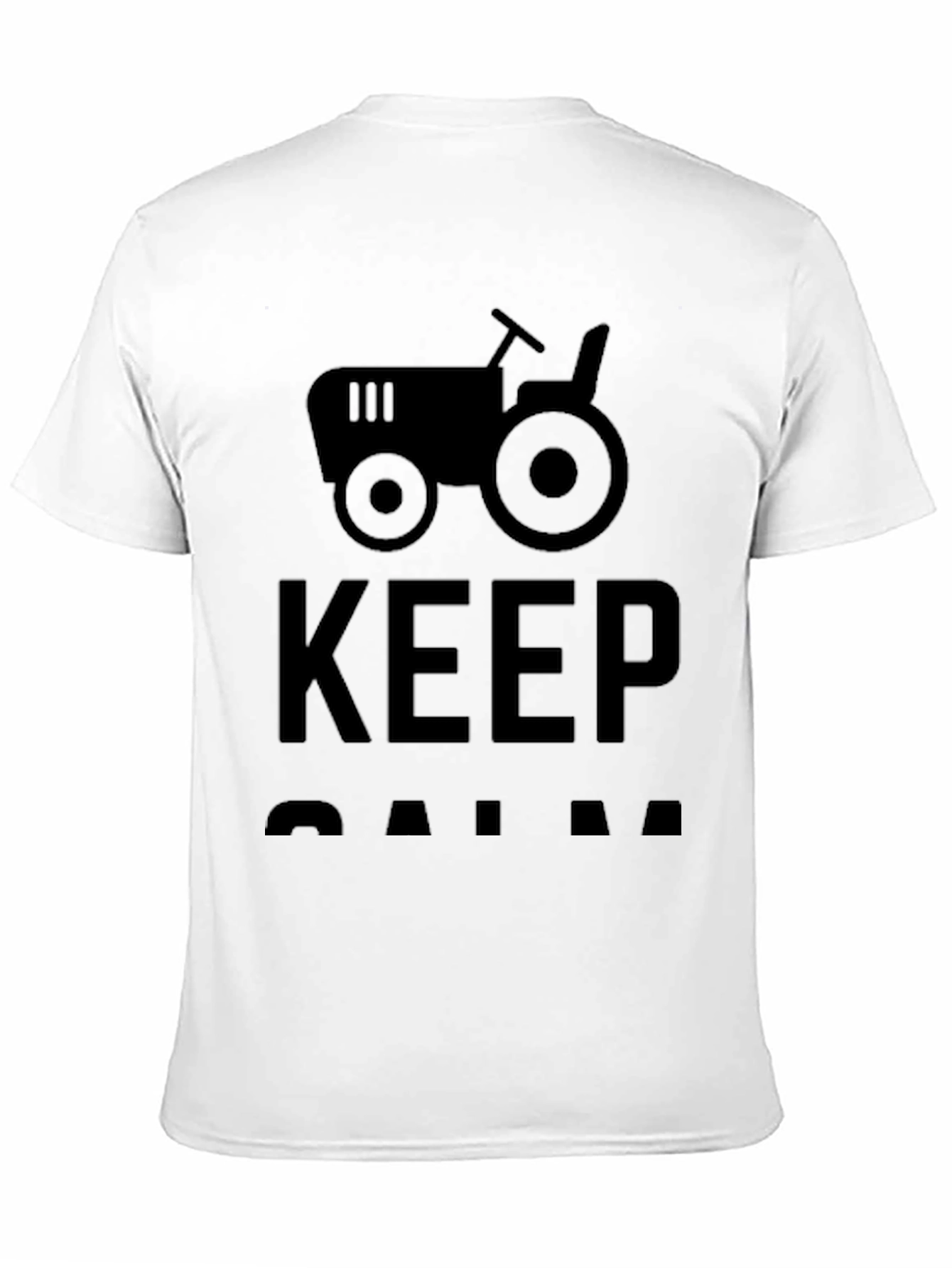 Keep Calm Tractor T-Shirt - Black