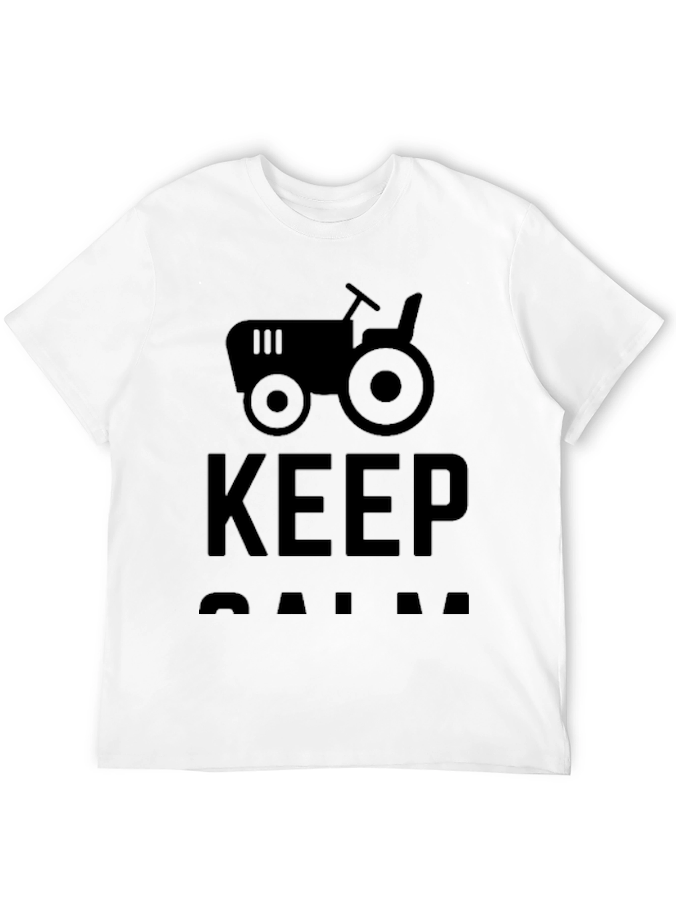 Keep Calm Tractor T-Shirt - Black