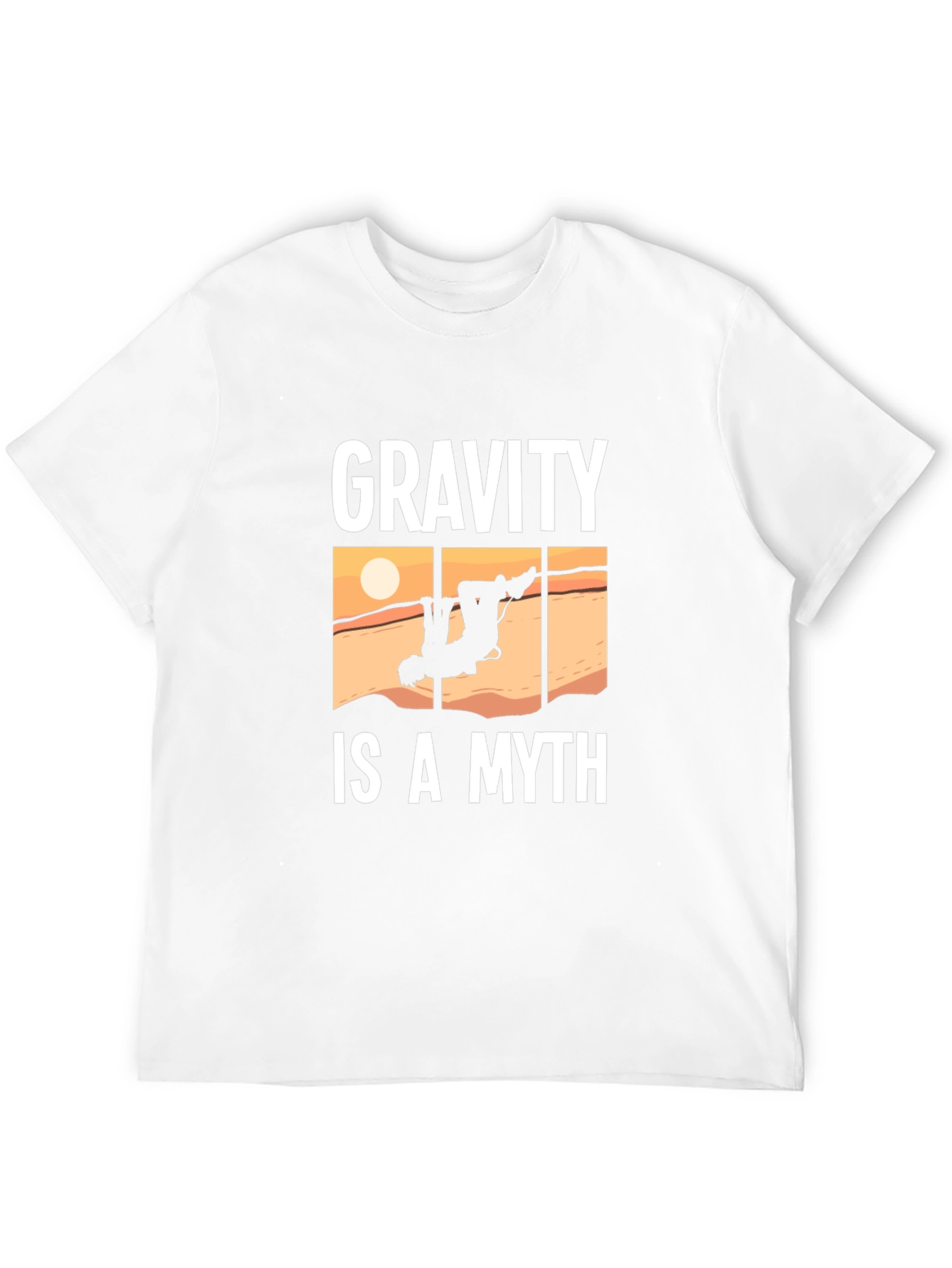 Gravity Is A Myth Funny Climbing T-Shirt