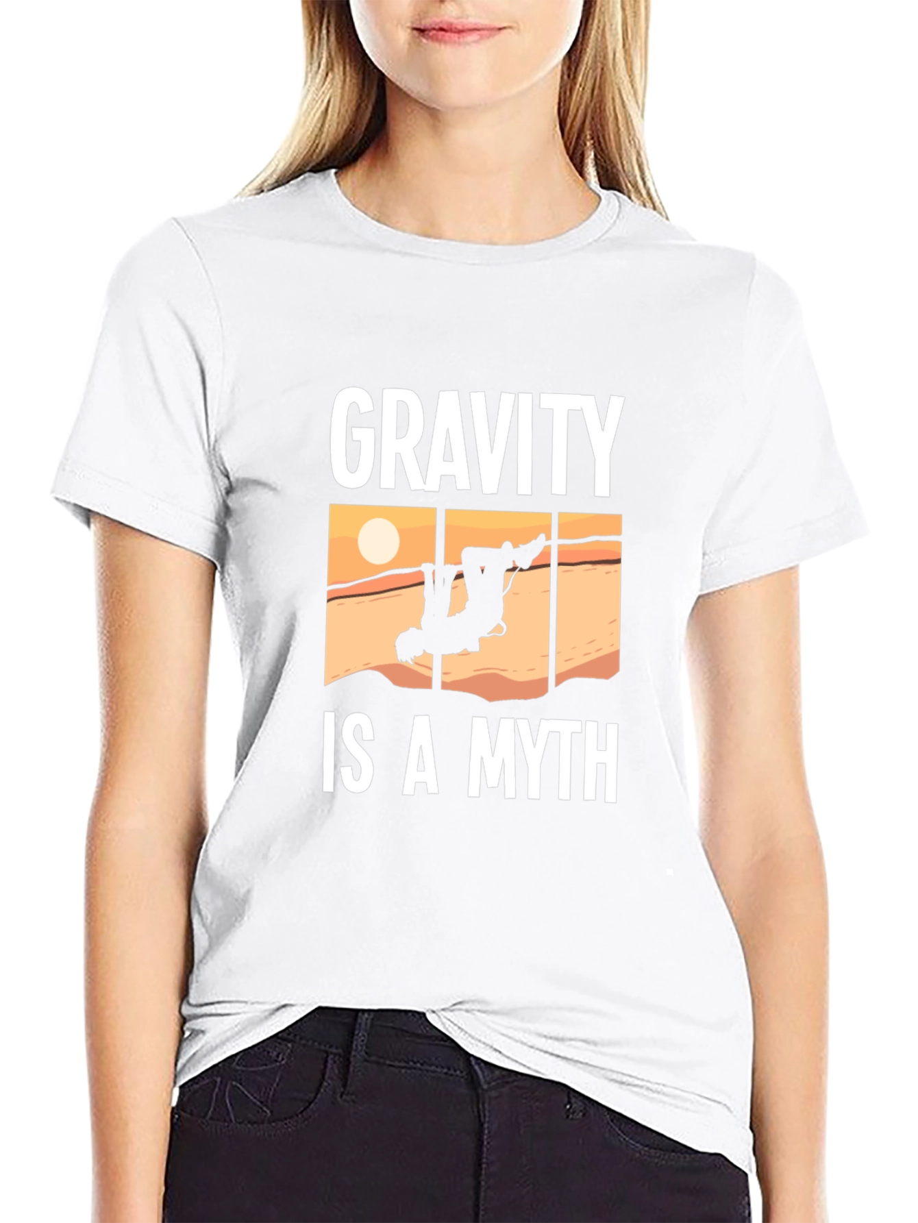 Gravity Is A Myth Funny Climbing T-Shirt