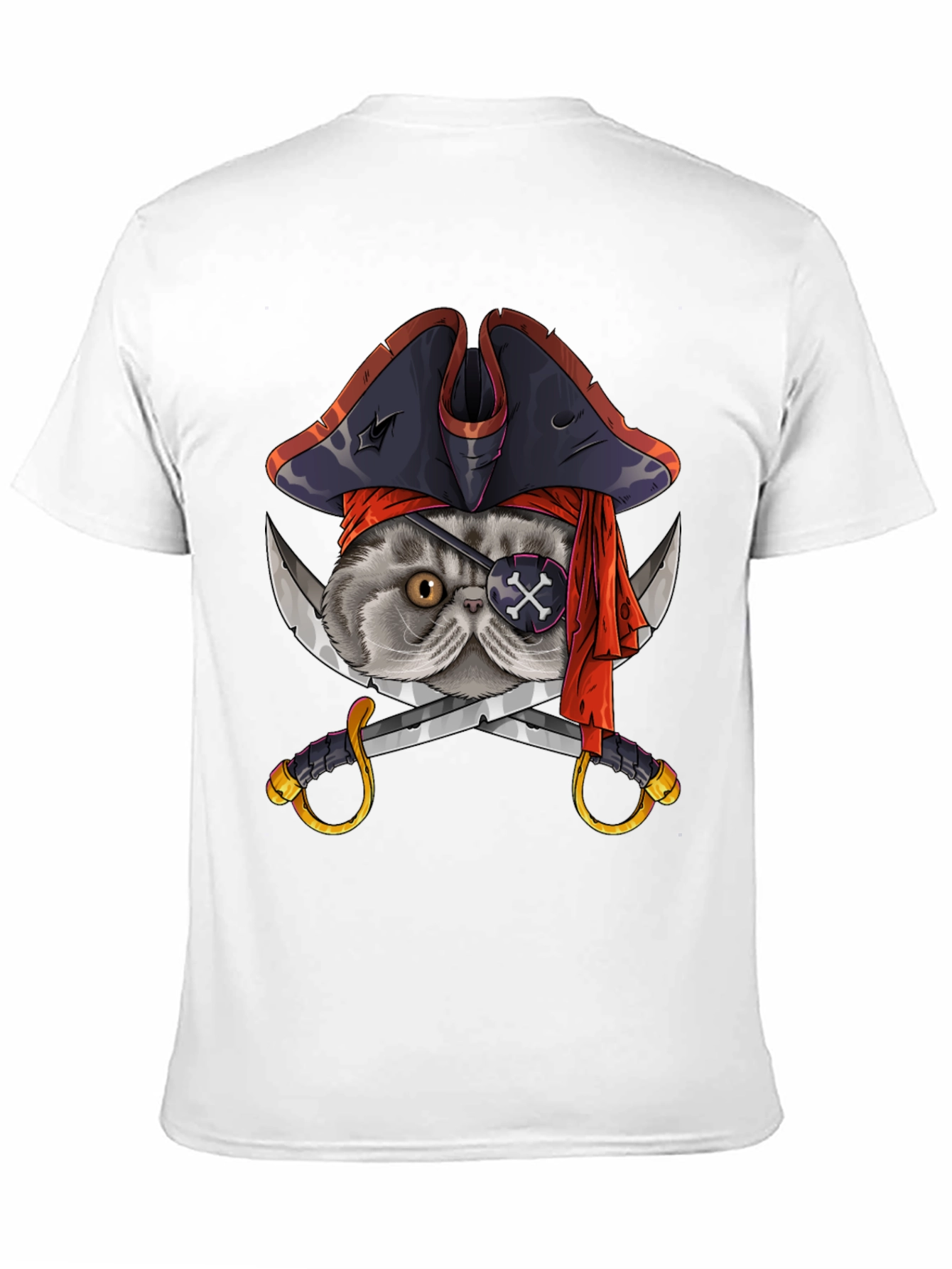 Pirate Cat T-Shirt - Novelty Graphic Tee