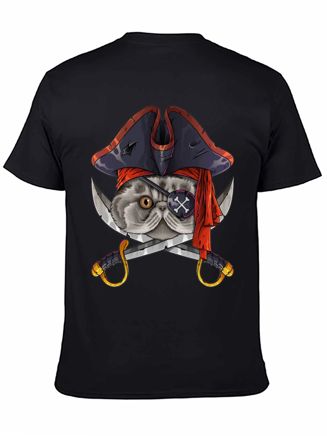 Pirate Cat T-Shirt - Novelty Graphic Tee