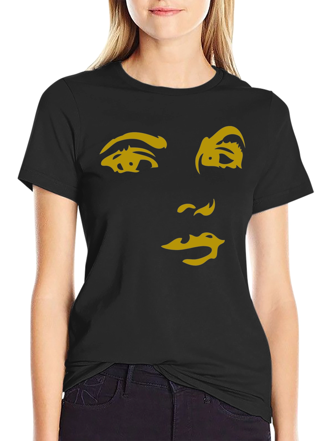 Abstract Face Graphic T-Shirt - Stylish and Unique