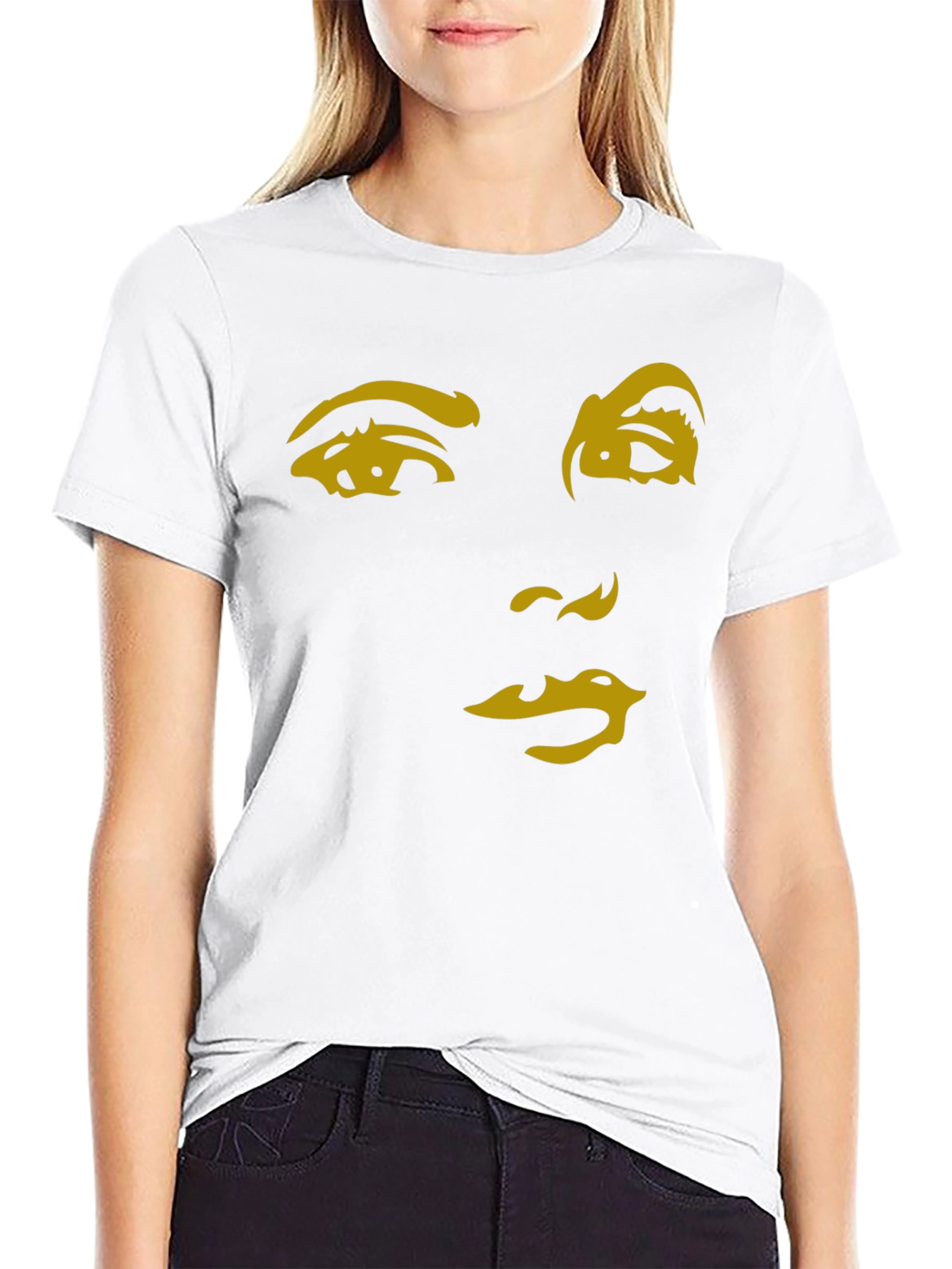 Abstract Face Graphic T-Shirt - Stylish and Unique