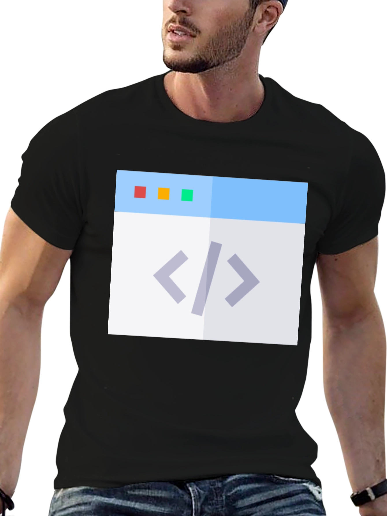 Coding Window Graphic Tee - Black Programmer T-Shirt