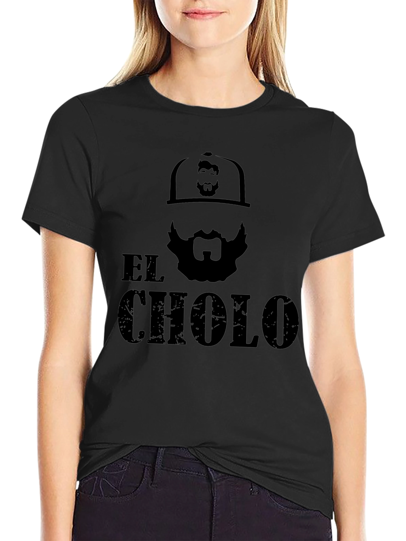 El Cholo Graphic Tee - Black Crew Neck
