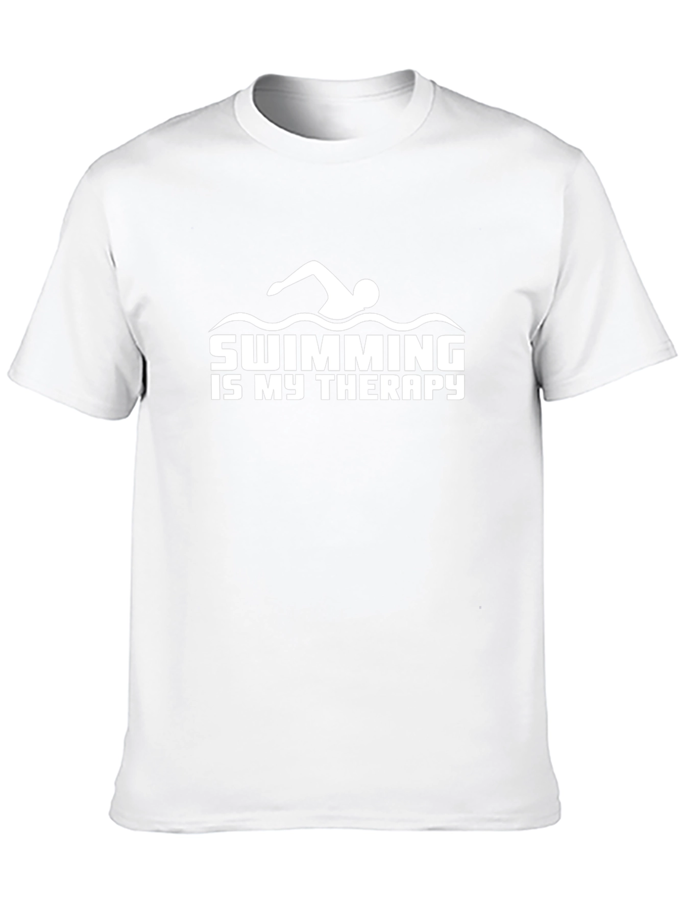 Swimming is My Therapy Black Graphic Tee