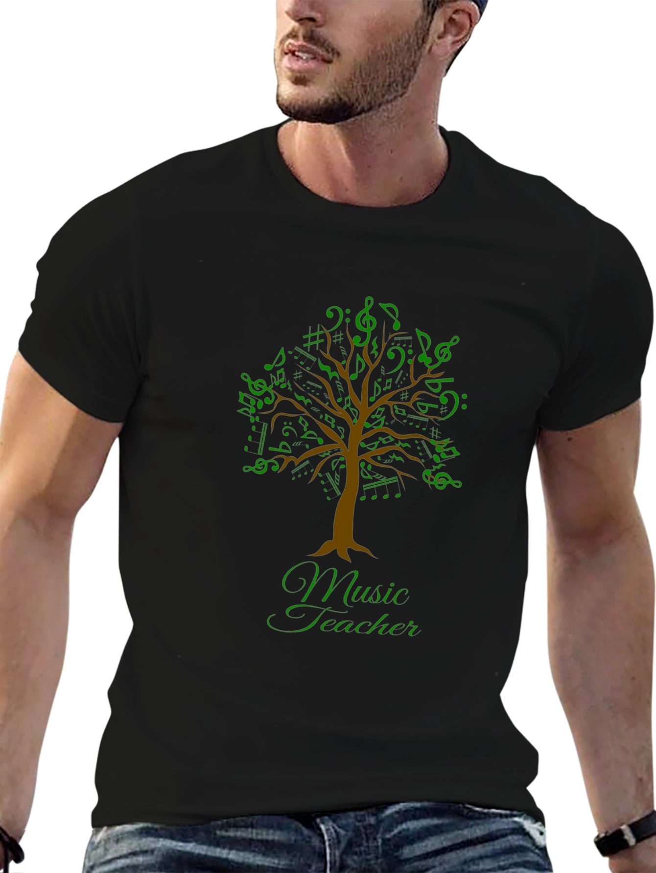 Music Teacher T-Shirt - Musical Tree Design