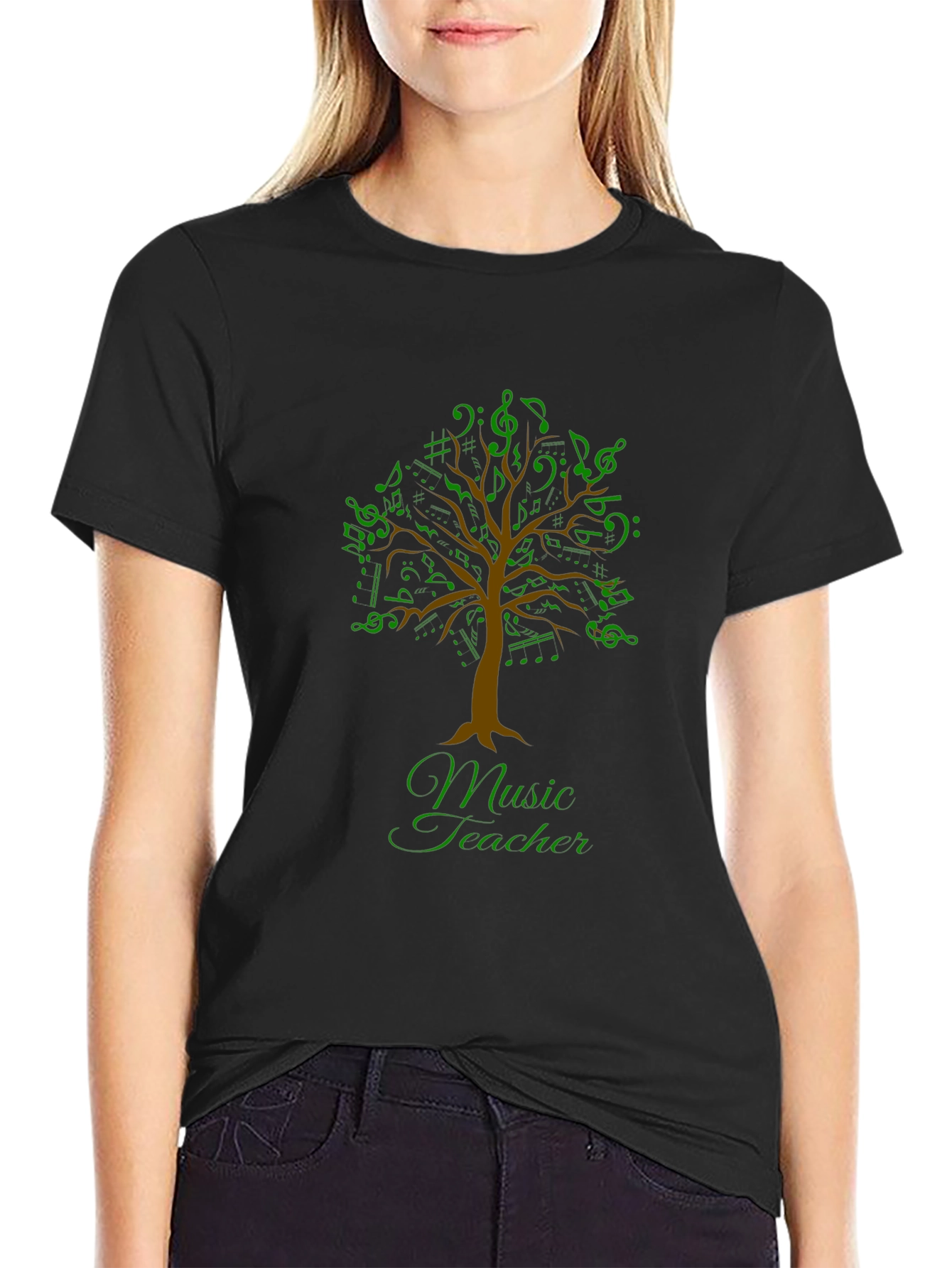 Music Teacher T-Shirt - Musical Tree Design