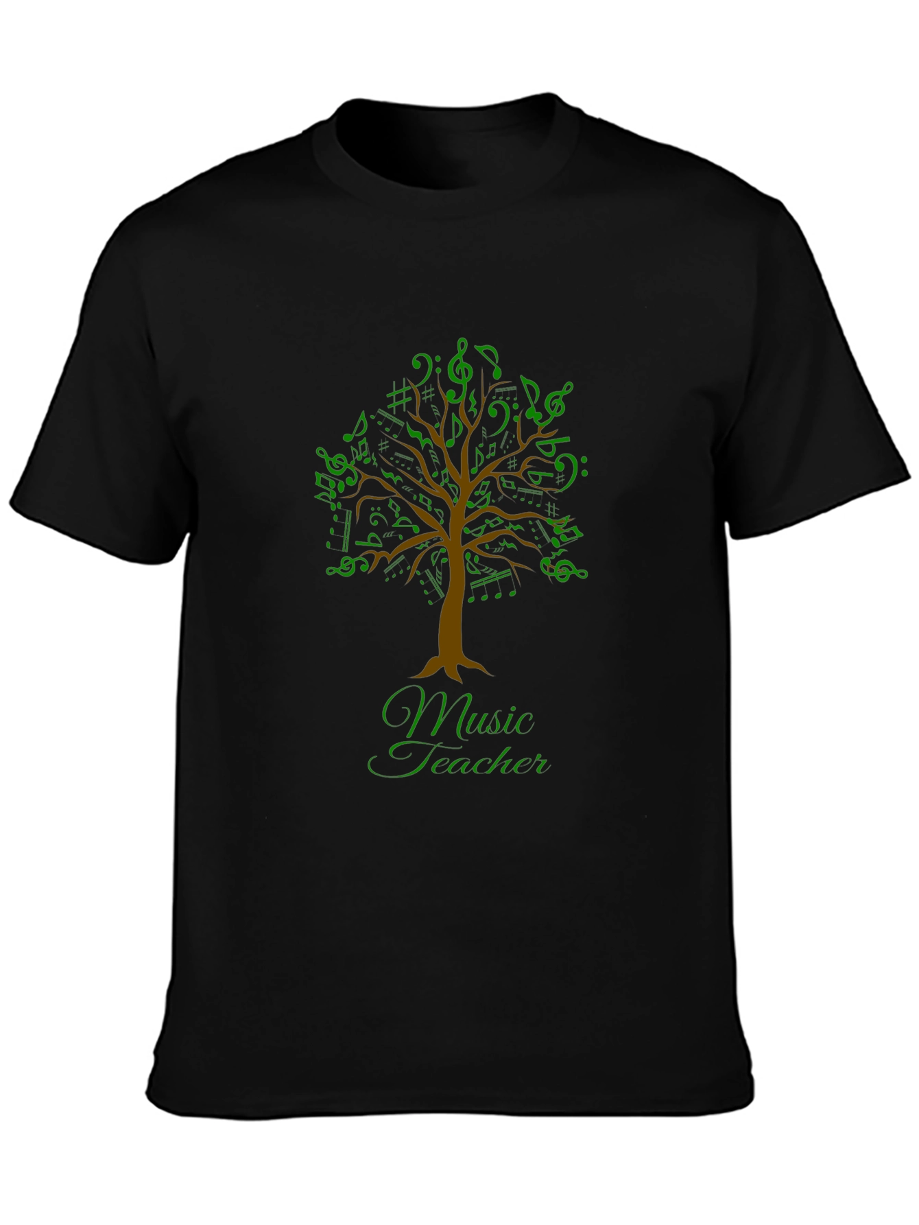 Music Teacher T-Shirt - Musical Tree Design