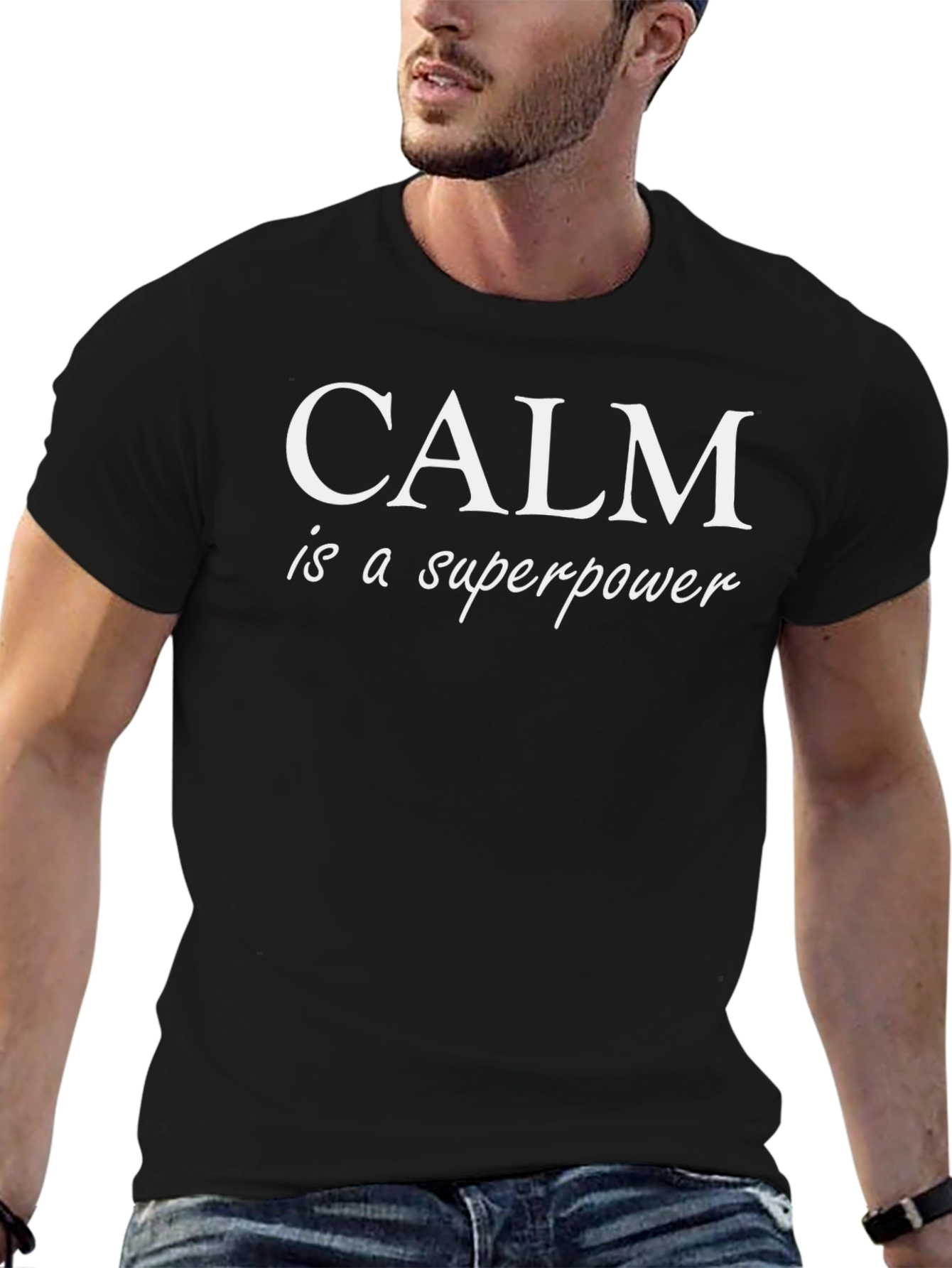 Calm is a Superpower T-Shirt - Black Cotton Tee