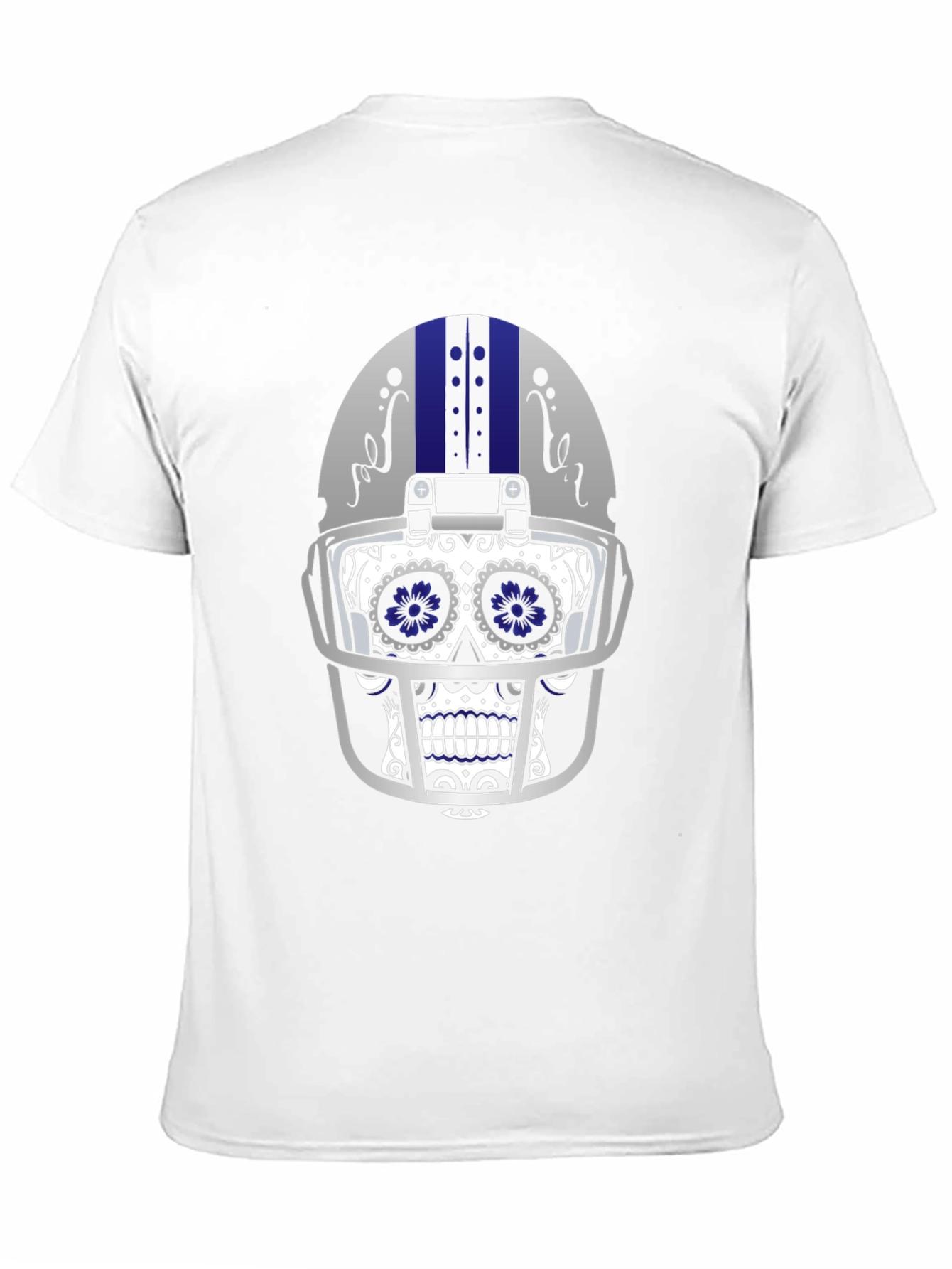 Sugar Skull Football Helmet Graphic T-Shirt