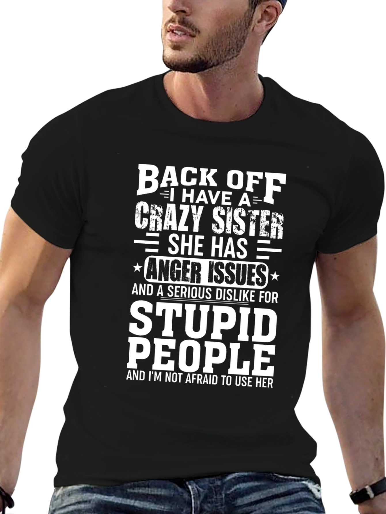 Funny Crazy Sister Graphic T-Shirt