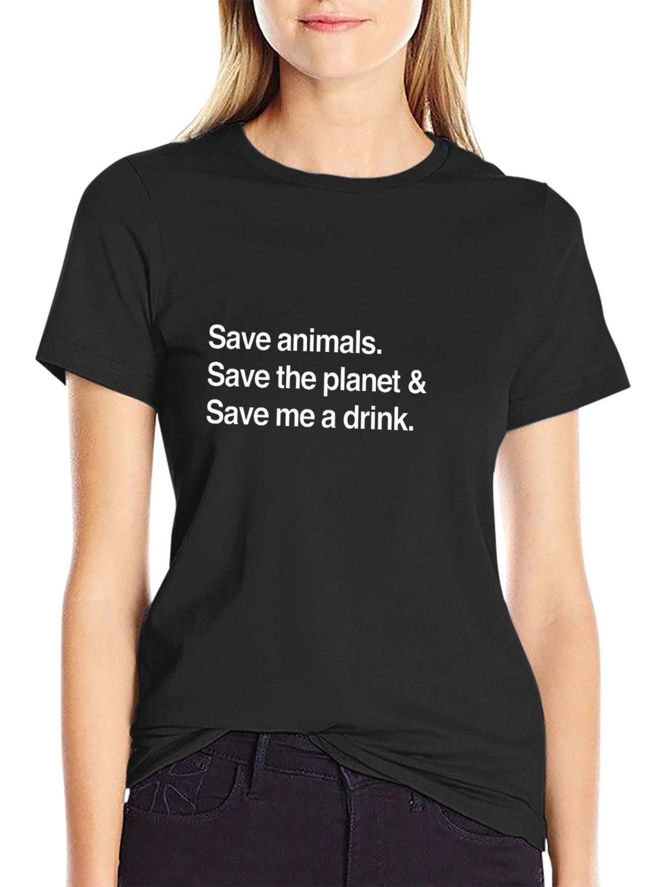 Save Animals Planet Drink T-Shirt