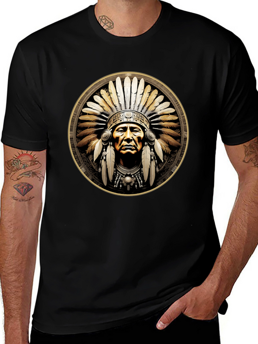 Native American Chief Graphic T-Shirt