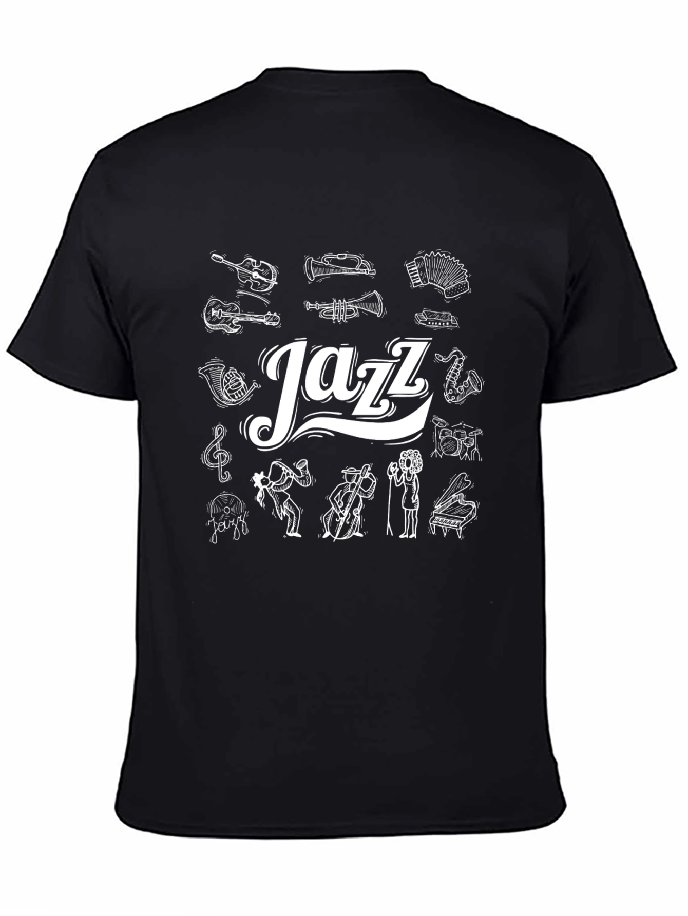 Jazz Music T-Shirt - Musical Instruments Design