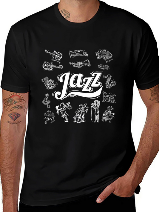 Jazz Music T-Shirt - Musical Instruments Design