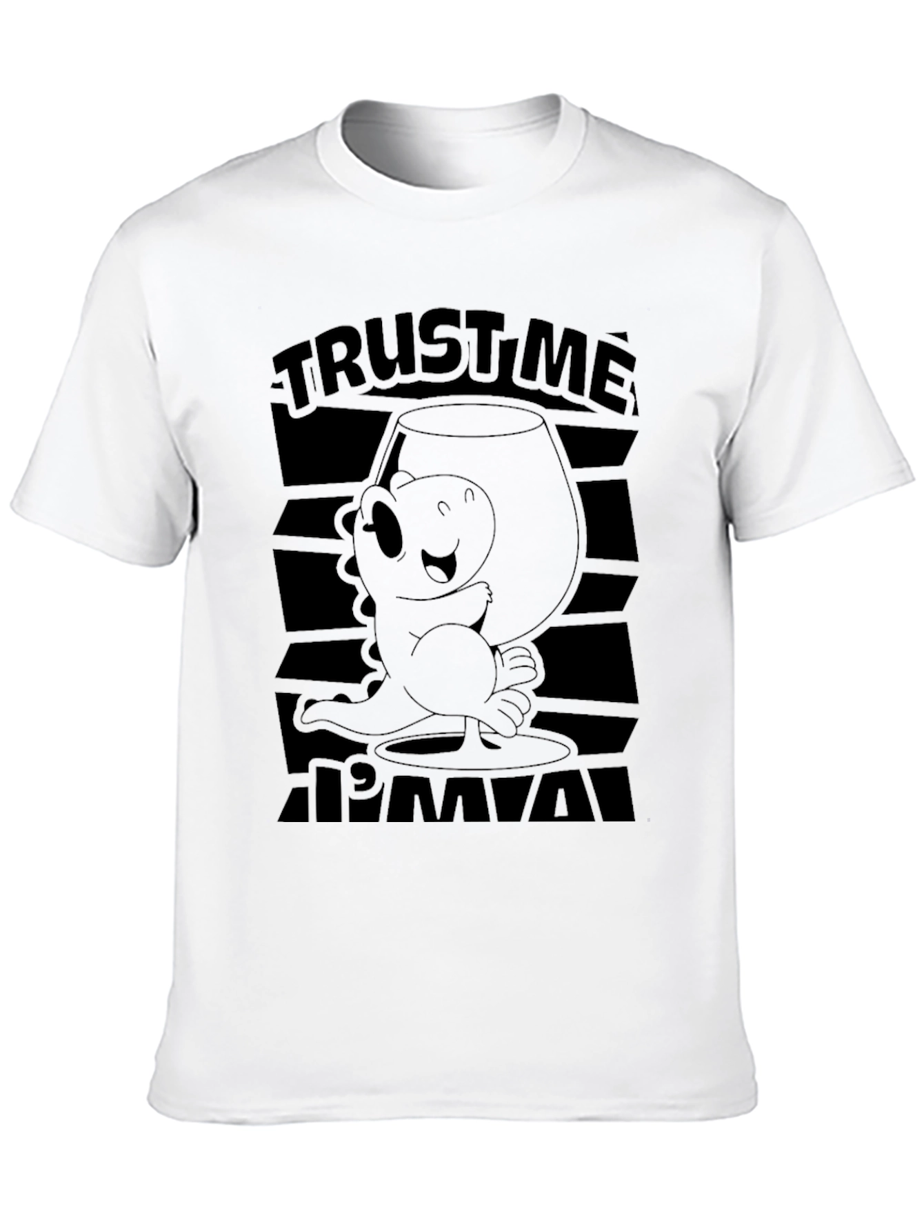Trust Me Im a Dino Black Graphic T-Shirt