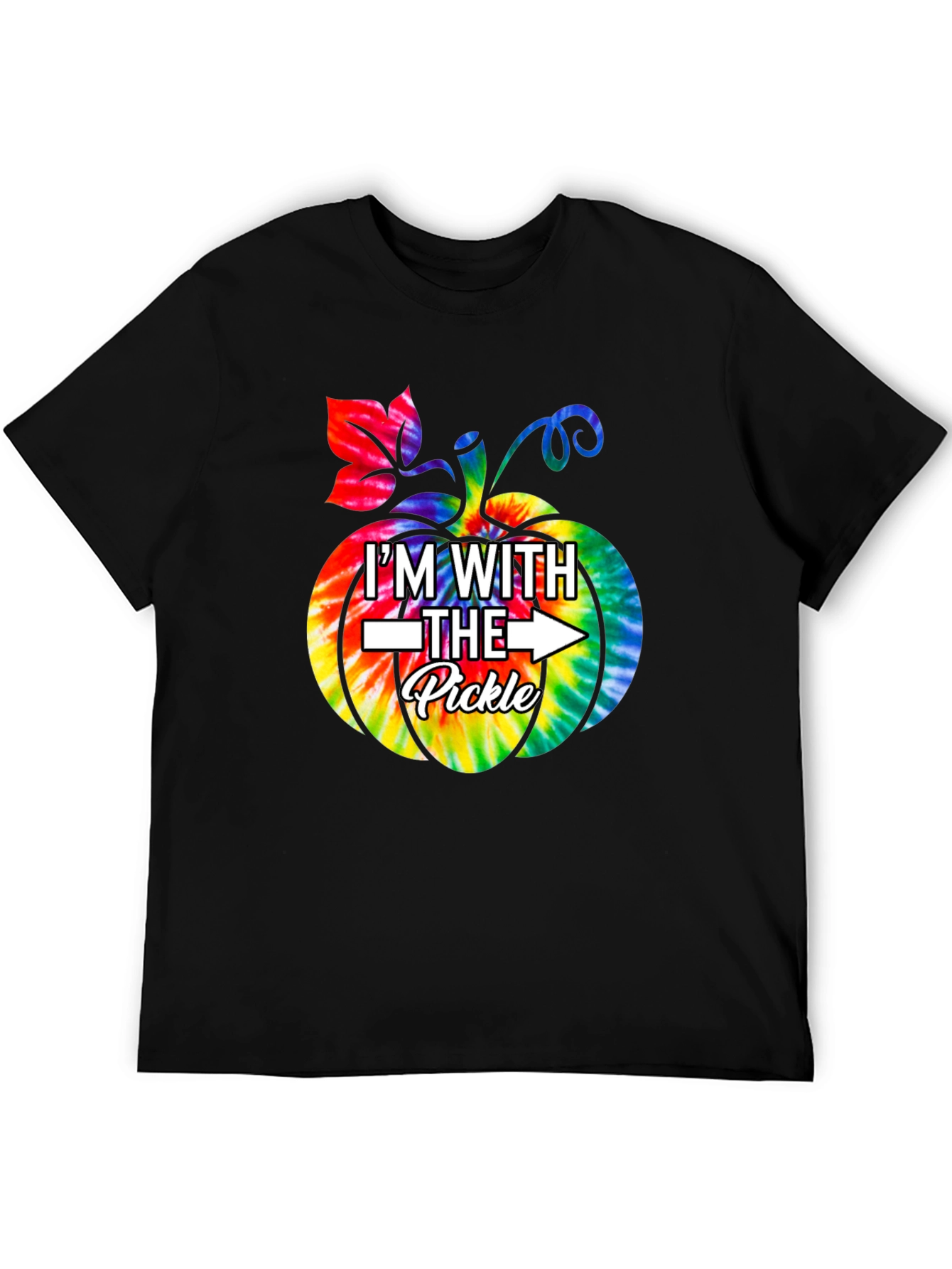 Im With The Pickle Tie Dye Pumpkin T-Shirt